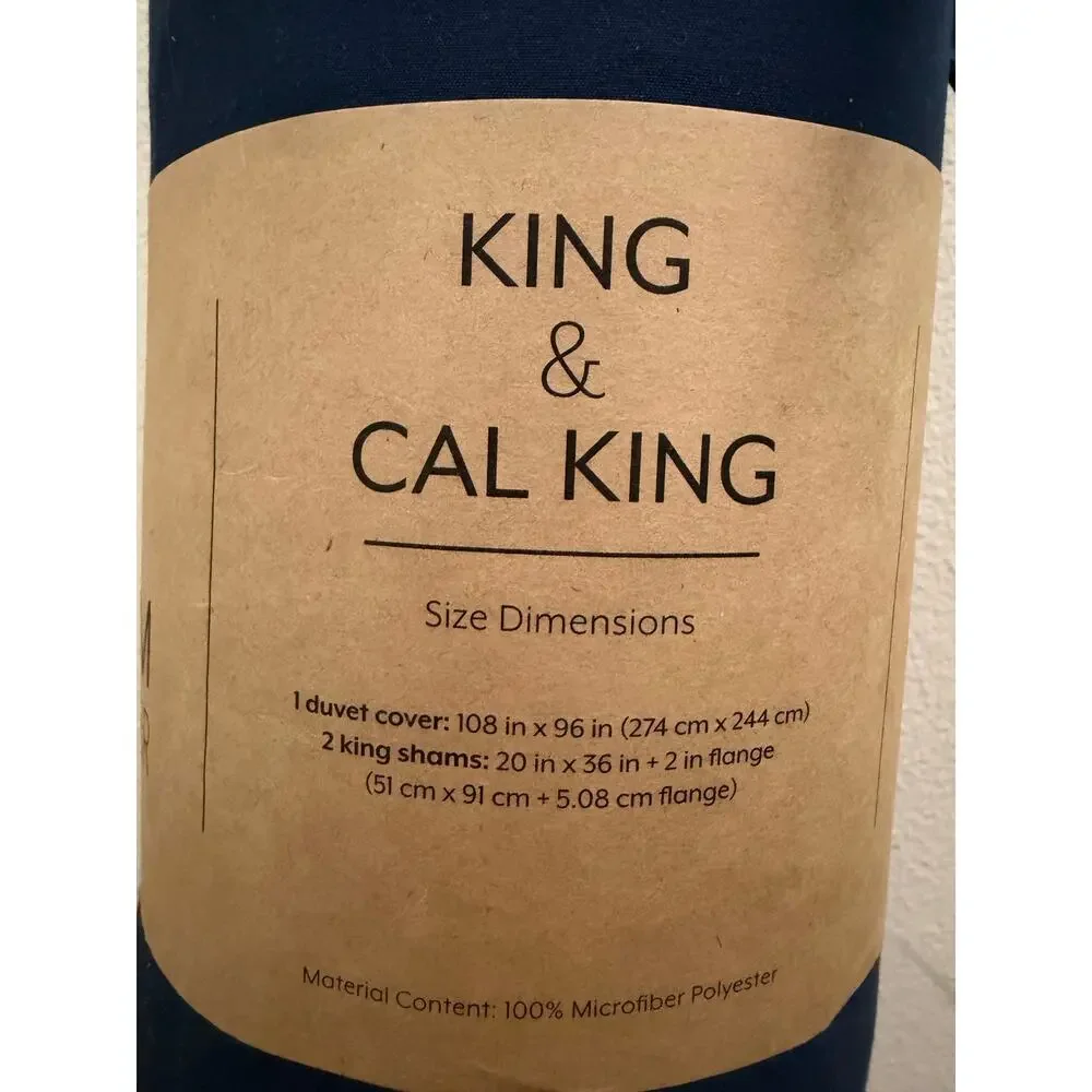 Ienjoy Double Brushed Solid Duvet Cover Set, King/California King